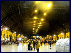 Inside Estació del Nord at night